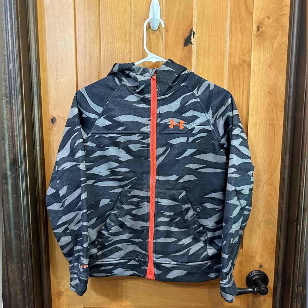 Boys youth large heavy rain coat with hood